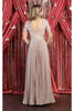 May Queen MQ1902 Short Sleeve Pleated Formal Gown