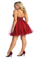 May Queen MQ1913 Glitter A Line Short Graduation Dress - Dress