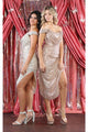 Long Off Shoulder Sequin Dress