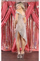 Long Off Shoulder Sequin Dress