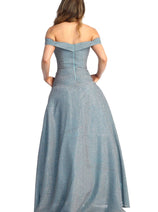 Prom Dress Formal Evening Gown Off The Shoulder Glitter A-Line MQ1915