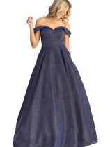 Prom Dress Formal Evening Gown Off The Shoulder Glitter A-Line MQ1915