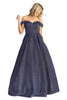 Sparkle Glitter A-Line Evening Gown - Royal / 4
