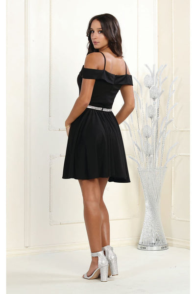 Short Homecoming Cold Shoulder Dress