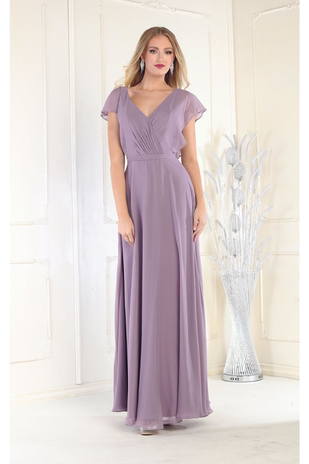 May Queen MQ1917N Short Sleeve Plus Size Mother Of The Bride Dress - Dress