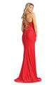 V-neckline Spaghetti Strap Prom Dress