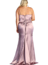 Long Bridesmaid Dress Satin Formal Evening Gown by MQ1931