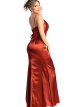 Long Bridesmaid Dress Satin Formal Evening Gown by MQ1931