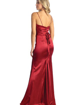 Long Bridesmaid Dress Satin Formal Evening Gown by MQ1931