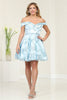 May Queen MQ1933 Off Shoulder A Line Holiday Party Hoco Damas Dress - BABY BLUE / 2 - Dress
