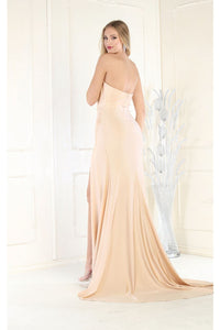 May Queen MQ1946 Strapless Ruched Prom Dress - Dress