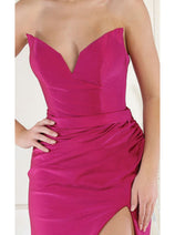 May Queen MQ1946 Strapless Ruched Prom Dress