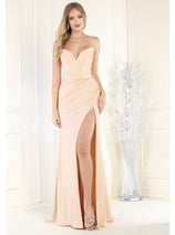 May Queen MQ1946 Strapless Ruched Prom Dress