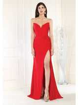 May Queen MQ1946 Strapless Ruched Prom Dress