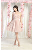 MQ1952 Corset Lace Up Back Homecoming Dress - Dress