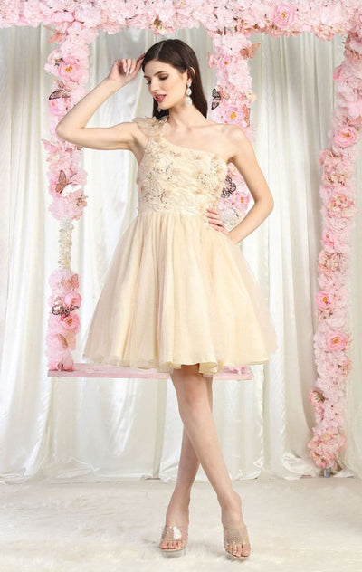 MQ1952 Corset Lace Up Back Homecoming Dress - Dress