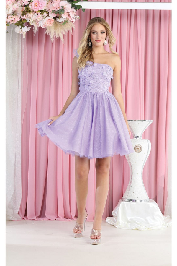 MQ1952 Corset Lace Up Back Homecoming Dress - Dress