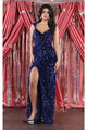 May Queen MQ1957 Sleeveless Sheath Evening Gown - Dress