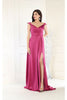 May Queen MQ1960 Off The Shoulder Prom Dress