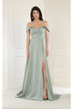May Queen MQ1960 Off The Shoulder Prom Dress