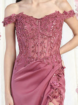 May Queen MQ1962 Embellished Prom Gown