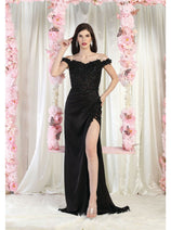 May Queen MQ1962 Embellished Prom Gown