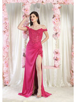May Queen MQ1962 Embellished Prom Gown