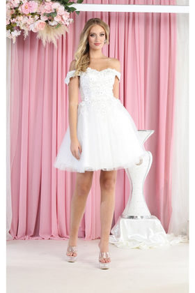 Short Wedding Dress Ivory May Queen MQ1964