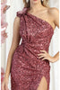 May Queen MQ1967 One Shoulder Sequin Cocktail Dress