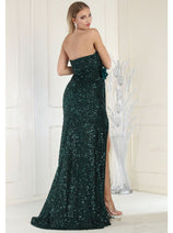 May Queen MQ1968 Strapless Sequin Formal Gown