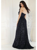 May Queen MQ1968 Strapless Sequin Formal Gown