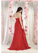 May Queen MQ1968 Strapless Sequin Formal Gown