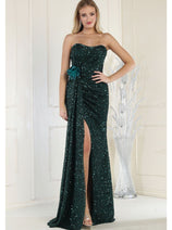 May Queen MQ1968 Strapless Sequin Formal Gown
