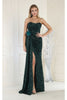May Queen MQ1968 Strapless Sequined Formal Gown - HUNTER GREEN / 4 - Dress