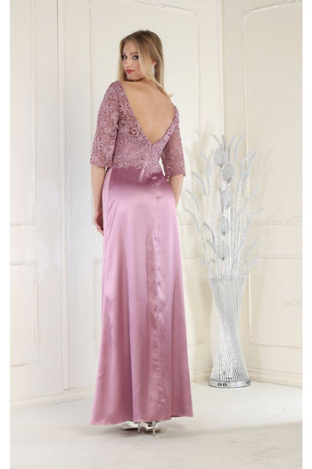 May Queen MQ1969 Embriodered Mother Of The Bride Gown - Dress