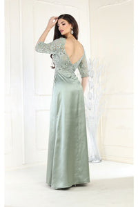 May Queen MQ1969 Embriodered Mother Of The Bride Gown - Dress