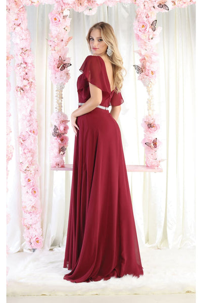 A-line Chiffon Dress - Dress