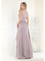 May Queen MQ1976 One Shoulder Prom Gown with Side Cape