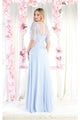May Queen MQ1980 Boat Neck Embroidery Mother Of The Bride Dress