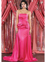 Fuchsia Bridesmaid Dresses-Inexpensive May Queen MQ1983 Ruched Sheath