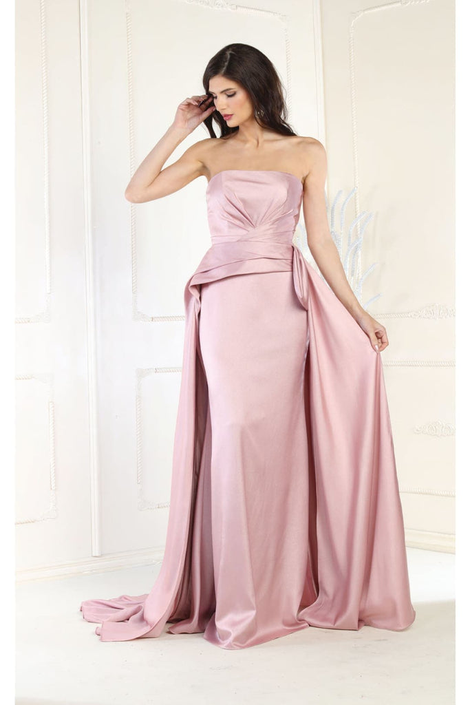 Strapless Mermaid Dress - Mauve / 4