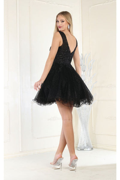 May Queen MQ1984 Embellished Graduation Dress