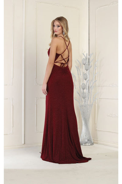 May Queen MQ1987 Criss Cross Open Back Prom Dress - Dress