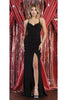 May Queen MQ1987 Criss Cross Open Back Prom Dress - BLACK / 2 - Dress