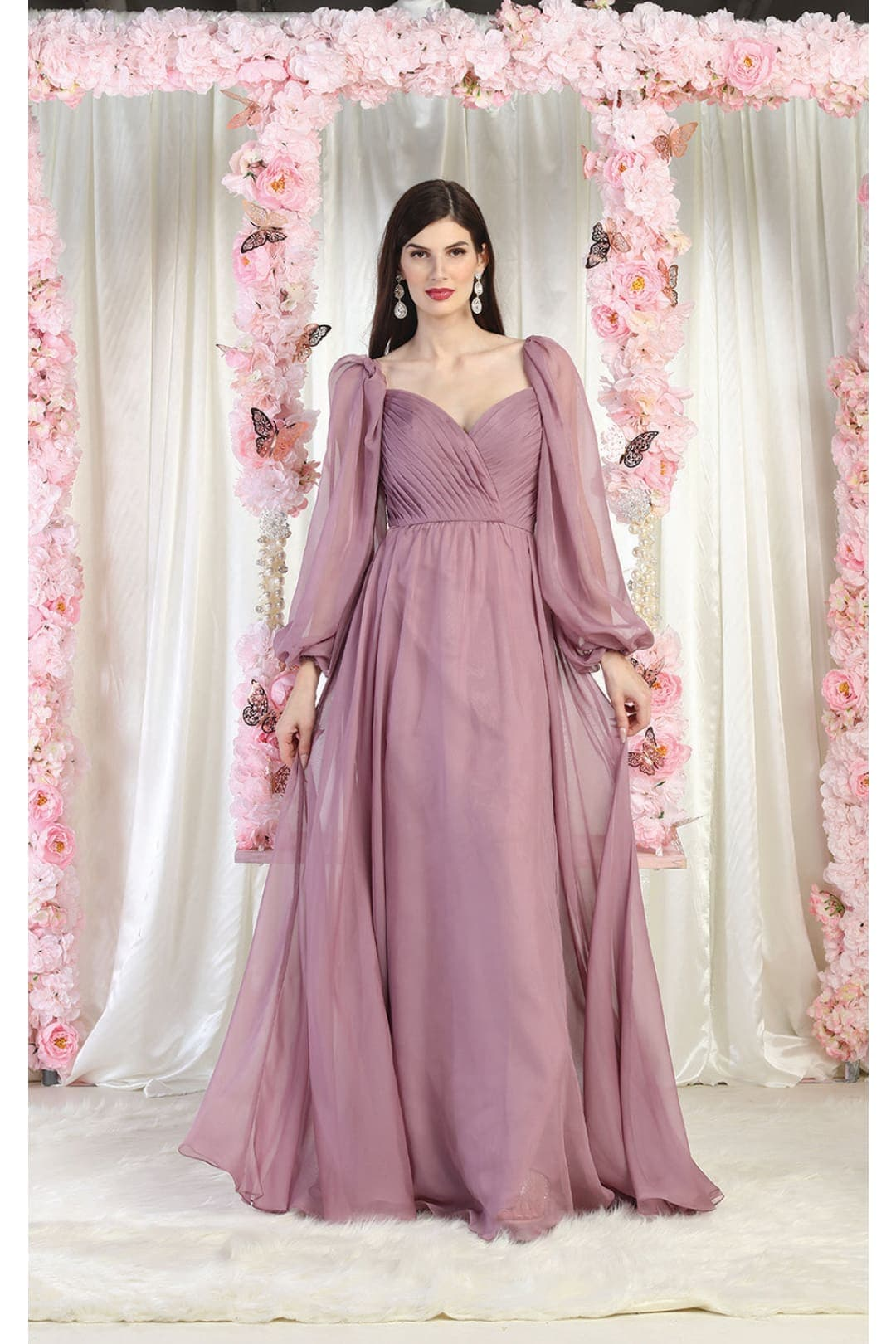 Vintage Dress Style Retro Outfit in Mauve By MQ1990 Mauve / 16