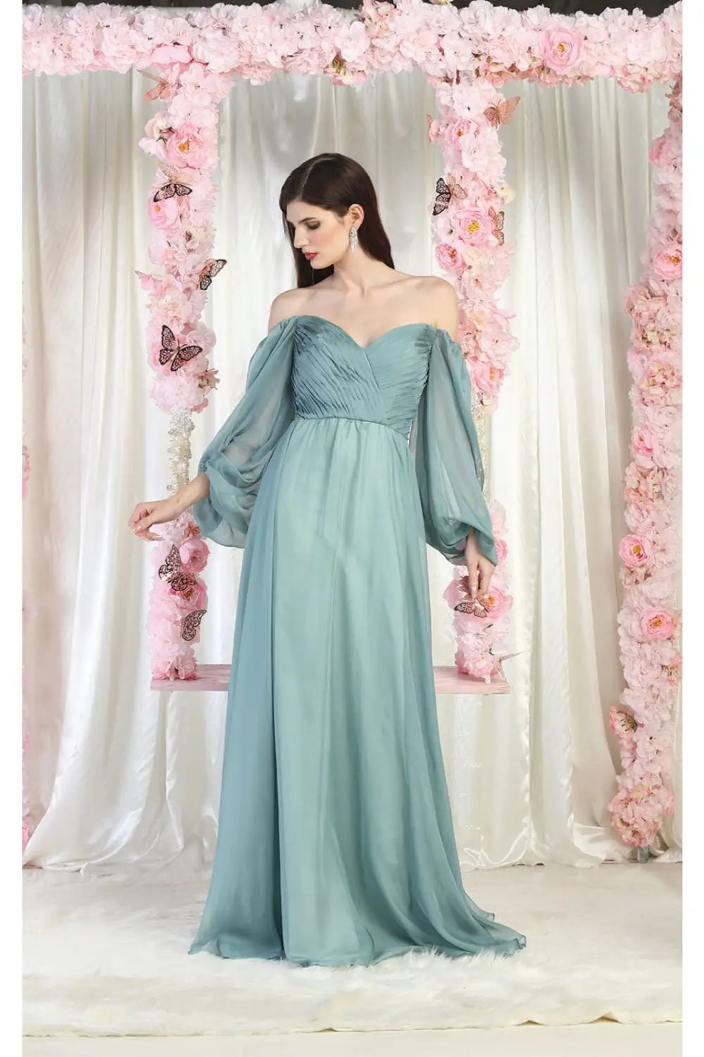 May Queen MQ1990 Chiffon Mother Of The Bride Gown