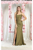 May Queen MQ1991 Sweep Train Bridesmaids Dress - OLIVE / 2 - Dress