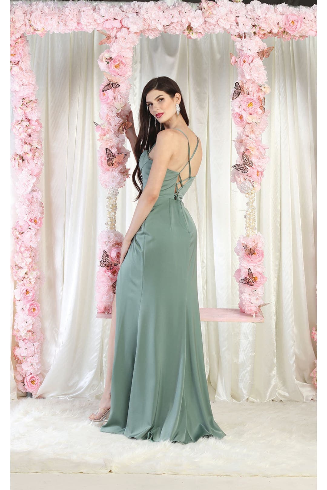 May Queen MQ1992 Cowl Neck Bridesmaids Dress - Dress