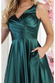 May Queen MQ1994 Side Pockets Satin Bridesmaids Dress - Dress