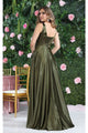May Queen MQ1994 Sleeveless Side Pockets Satin Formal Bridesmaid Dress - Dress